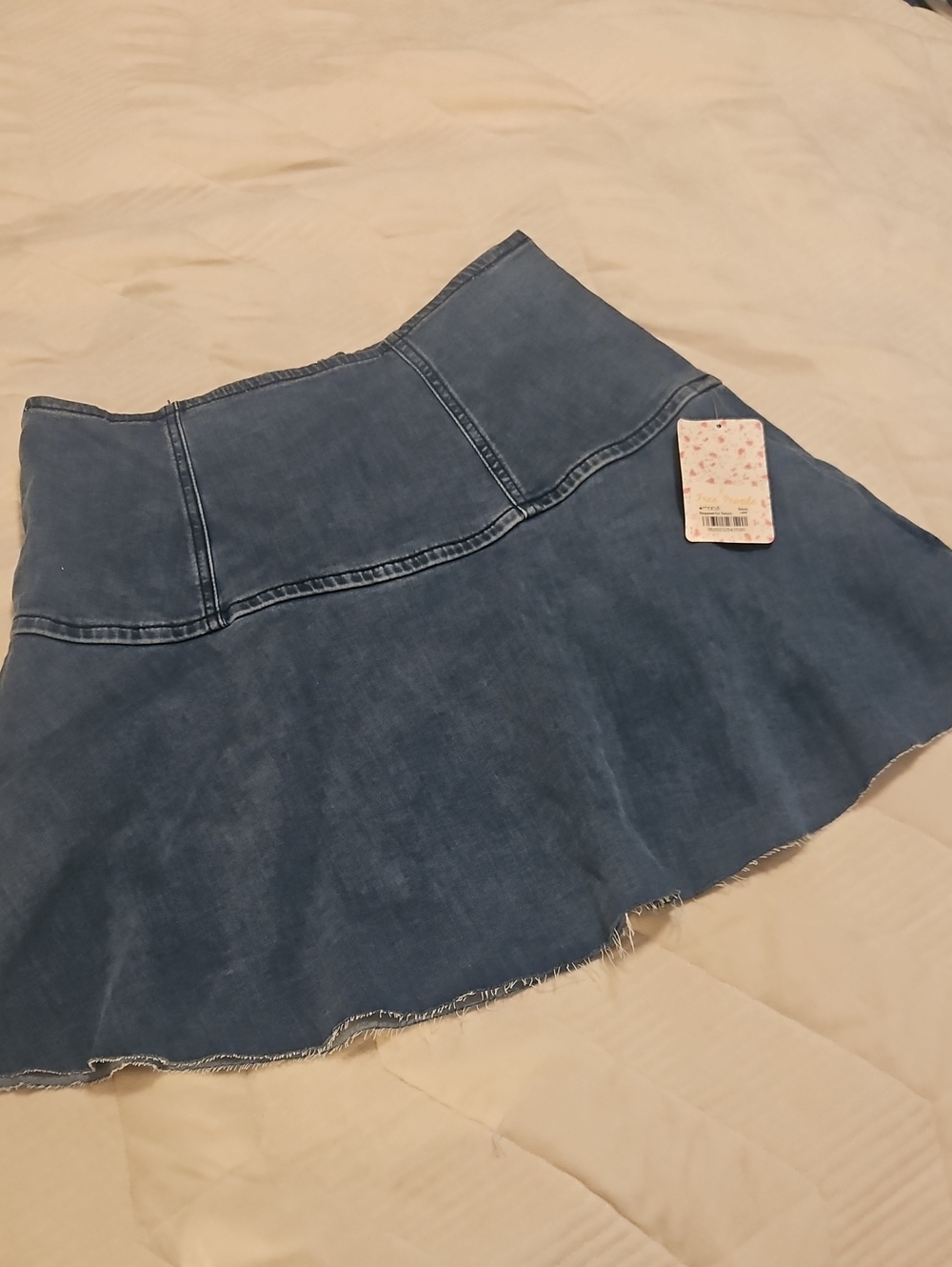 Free People  - Blue Denim Circle Skirt NWT